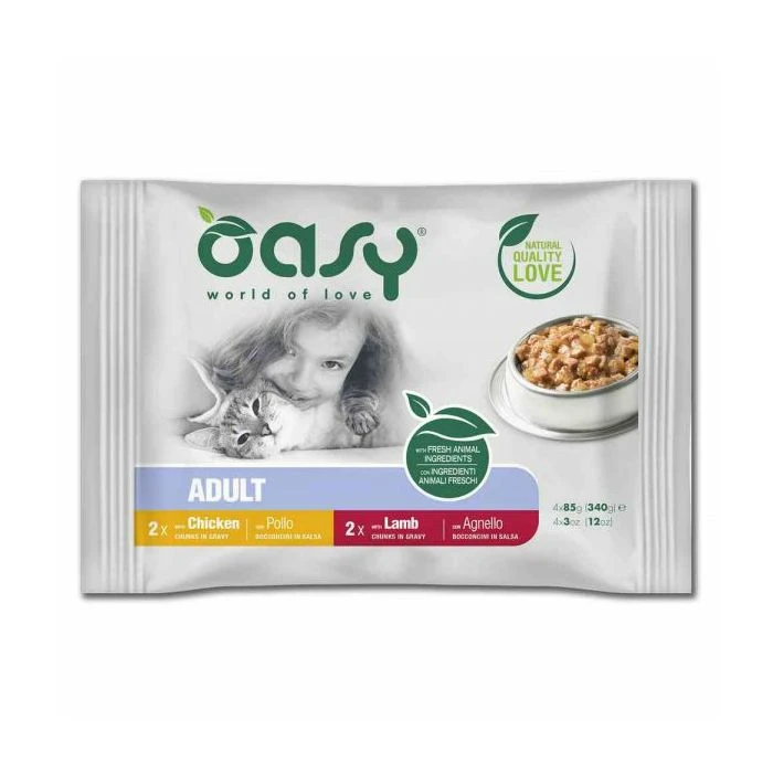 Oasy hrana za mačke multipack 4x85gr